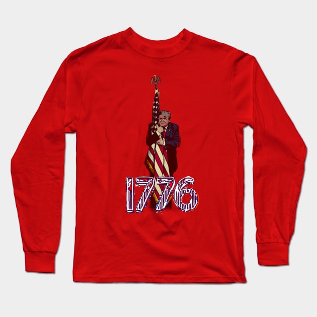 1776 Trump July 4th independence day Long Sleeve T-Shirt by FasBytes